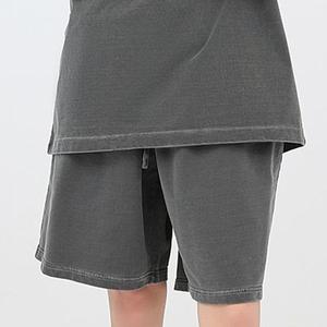 320g all'ingrosso puro <span class=keywords><strong>cotone</strong></span> Retro processo di lavaggio, tinture abbaglianti, Casual sciolto Plus Size adatto per gli uomini e gli Shorts da donna - Product Image 3