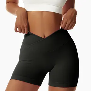 2023 nuovi pantaloncini da Yoga con sollevamento dell'anca, pantaloncini da Fitness elastici a vita alta, pantaloncini sportivi attillati senza cuciture da donna