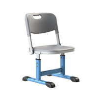 Ensemble de bureau et de chaise réglables en hauteur pour l'école, tables et chaises d'étudiant pour la salle de classe avec design métallique