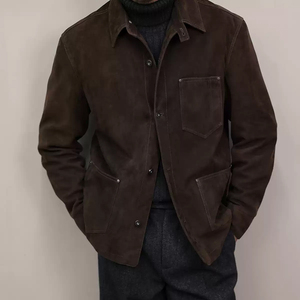 NAFA personalizar chaqueta de cuero de piel de cabra de ante nobuk suelta Premium para hombre con la mejor mano de obra <span class=keywords><strong>buen</strong></span> precio - Product Image 2
