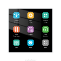 Thermostat intelligent WiFi avec mesure de puissance, écran tactile TFT 4 pouces, thermostat de chauffage au sol 16A, thermostat de chaudière à gaz, contrôle filaire