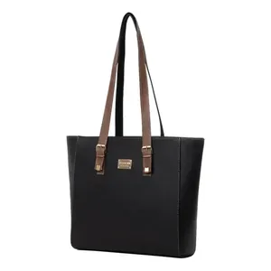 Borsa tote nera da donna Fana Adelle M3713 in microfibra e pelle sintetica per uso quotidiano - Product Image 4