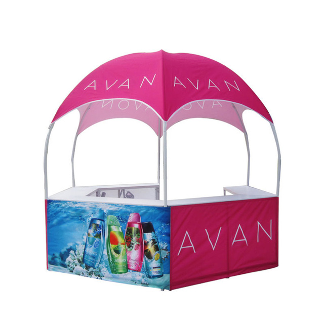 Compact Kiosk Canopy for Trade Shows - UV Resistant & Customizable