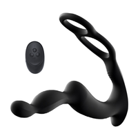 Anfänger-Trainingsset für Männer: Prostata-Sexspielzeug mit Fernbedienung, 10 Frequenzen, Penisring-Vibrator, Silikon-Perlen, Analplug, Butt Plugs