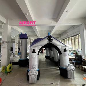 Tente fantôme gonflable pour accessoires de grande taille d'Halloween, décorations gonflables de tente de tunnel de monstre de chauve-souris - Product Image 5