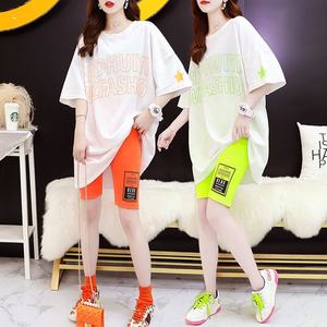 Setelan baju musim panas, setelan baju dan celana pendek wanita, setelan pakaian musim panas 2 potong, baju celana pendek pengendara sepeda motor - Product Image 2