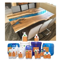 Résine ultra claire pour table de rivière époxy bricolage Table océan en résine et bois pour coulée Woodpro