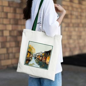 Bolsas de Playa de Lona de Algodón de Lujo Lavables y Reciclables de 35x40cm con Diseño Personalizable y Correa para el Hombro para Adultos - Product Image 3