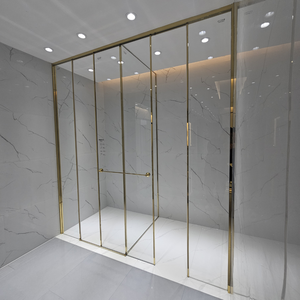 Cabine de douche coulissante en aluminium de style européen avec verre trempé : <span class=keywords><strong>Porte</strong></span> coulissante professionnelle entièrement fermée <span class=keywords><strong>pour</strong></span> hôtels - Product Image 5