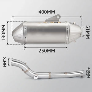 TJ/Motorfiets Uitlaat Verbindingspijp voor Suzuki, DRZ 400 2000-2022, DRZ400 S SM <span class=keywords><strong>DR</strong></span>-Z 400 DRZ400S Breout - Product Image 3