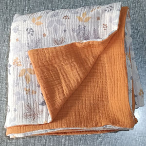 Manta Envolvente de Muselina de Algodón para Bebé, Diseño Personalizado, Manta para Cuna, Cochecito, Cama, Manta Suave para Niños Pequeños, Manta de Gasa para Bordar con Nombre - Product Image 1