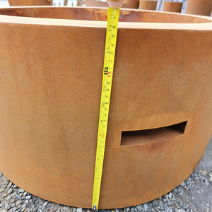 Mesa de pozo de fuego de gas para exteriores GNEE-Quemador de propano/gas natural de acero corten con color óxido resistente a la intemperie para patio - Product Image 2