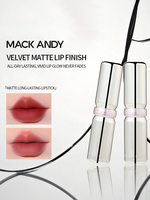 Rouge à lèvres mat de luxe de haute qualité, personnalisé avec logo, cosmétiques en marque privée, certifié halal, longue tenue, imperméable, végan