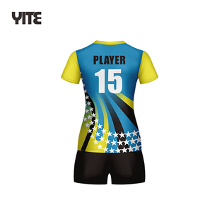 2021 100% Polyester Volleyball-Set Sublimiert Damen Volleyball-Uniform - Product Image 3
