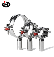 Support de tuyau en acier inoxydable 304 JINGHONG, collier de fixation soudé pour tuyau d'eau, attache pour tuyau rond