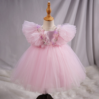 Robe de Bal Princesse Broderie 3D pour Fille, Tenue de Soirée Anniversaire Bébé Fille, Collection Boutique de Vêtements pour Enfants