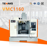 Centre d'usinage vertical robuste TENAKS CNC VMC1160 avec commande GSK, broche automatique BT40, 3/4/5 axes en option