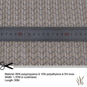 Bán buôn thoáng khí Faux PP rơm dệt vải bạc dây cho túi xách Giày bện Raffia dệt vải nhà đáng tin cậy Nhà cung cấp - Product Image 2