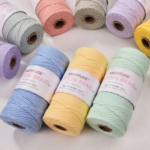 Filo di ciniglia decorativo 100% cotone, 21 fili, 150m, 2mm, con anima avvolta, ad alta tenacità, tinto a corda, colorato, per tappezzeria tessuta a mano e decorazioni per la casa - Product Image 1