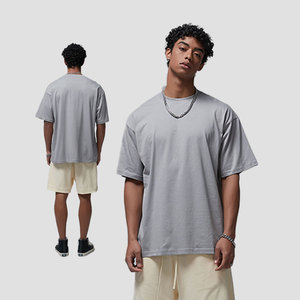 เสื้อยืดแฟชั่นสำหรับผู้ชายผ้าฝ้าย100% น้ำหนักเบาสีทึบเสื้อยืดออกแบบได้เองขนาด190กรัม - Product Image 2