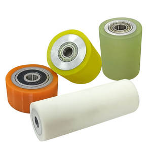 بكرة مصنعة غير قياسية مطلية بالبولي يوريثان مقاومة للاهتراء بكرة سيليكون عالية الحرارة - Product Image 1