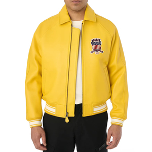 Hombre Chaquetas Avirex Hombre de cuero genuino Bomber Chaquetas hechas a medida Chaqueta personalizada para hombre - Product Image 3