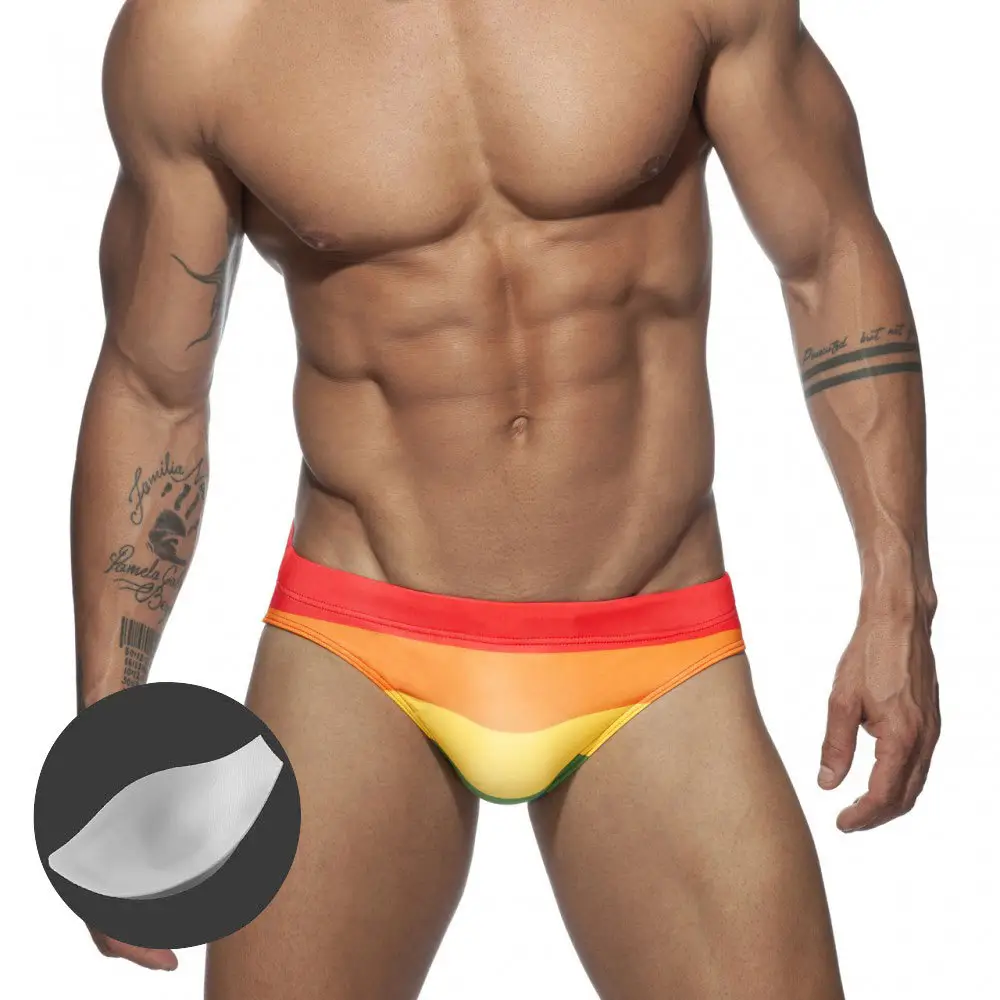 private logo printed plus size lingerie sexy fashion gay swimwear fancy underwear swim trunk for men