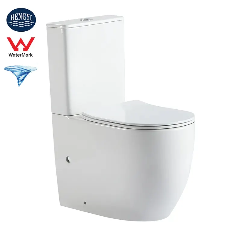 HY-6083A WaterMark WC Sanitary Ware commode Bathroom P-trap S-trap Tornado Flush Toilet Ceramic Nano glaze Two piece toilet