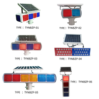 Lampe clignotante à LED à énergie solaire double face Prix d'usine 2 groupes de lumière stroboscopique solaire en plastique rouge bleu