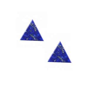 Piedras Preciosas de Lapislázuli Natural en Forma de Triángulo Azul, Cabujón Plano para Joyería, Tamaño Personalizado, Proveedor de Piedras de Nacimiento, Marca AMARA - Product Image 5
