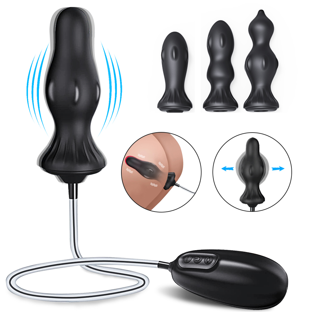 anal plug for beginners Realistic Pulsating Anal Stroker with Hand Air Pump – TooTimid.com main image 1