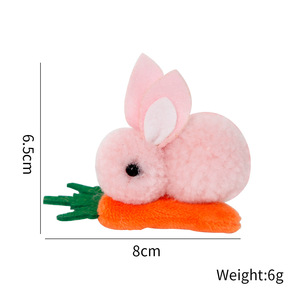 DAMAI Easter Rabbit Hair <b>Clips</b> Cute Cartoon Rabbit Carrot Barrettes <b>Spring</b> Easter Hair Accessories for Kid Headdress - Product Image 6