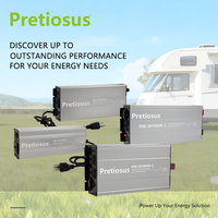 Convertisseur de puissance hors réseau Pretiosus Inverter, vente flash, onduleur à onde sinusoïdale modifiée 1000W, UPS DC12V 24V vers AC220V
