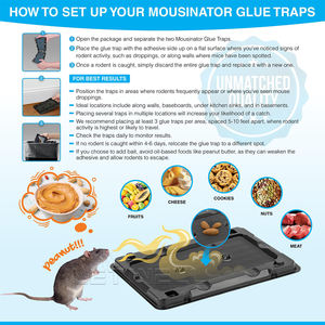 Trampas Adhesivas para Ratones y Ratas, Trampas de Pegamento No Tóxicas para Interiores, Trampa para Topos, Trampa para Ratones Fuerte y Adhesiva, Almohadilla de Pegamento para Ratones Grandes - Product Image 4