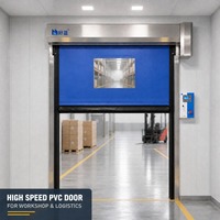 Porte à enroulement industrielle sur mesure, technologie d'étanchéité sans balais, OEM ODM, approvisionnement en gros, rideau PVC 1.2-2.0mm, servomoteur 220V