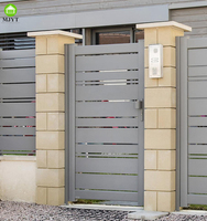 Portail battant simple en aluminium à design moderne personnalisé, clôture de ferme, modélisation 3D - Écologique, résistant à la décomposition et à la corrosion, pour jardin