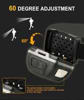 Linterna Frontal Brightenlux para Camping y Senderismo, Lámpara Frontal de Alta Potencia Recargable LED con Luz Lateral