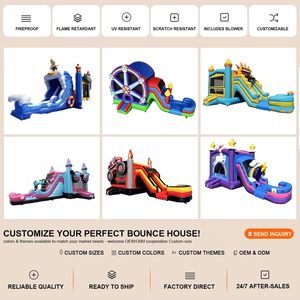 <span class=keywords><strong>Castillo</strong></span> Inflable Gigante con Tobogán y Piscina, Diseño <span class=keywords><strong>de</strong></span> Dinosaurios y <span class=keywords><strong>Princesas</strong></span> <span class=keywords><strong>de</strong></span> la Selva - Product Image 3