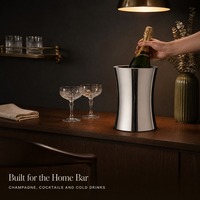 Seau à glace pour vin et champagne en acier inoxydable 304 à double paroi, personnalisé avec un monogramme gravé