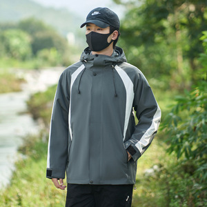 Veste tactique unisexe à capuche zippée en polaire pour sports <span class=keywords><strong>de</strong></span> plein air, manteau softshell chaud automne-hiver, coupe-vent et imperméable - Product Image 3