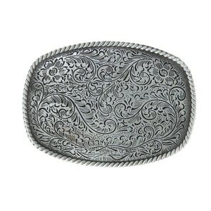 Hebilla de cinturón casual de tres piezas de lujo de aleación de zinc con patrón vintage impreso de 20 mm, accesorios de cinturón occidental personalizados - Product Image 1
