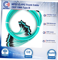 Kabel Trunk Kexint 192F MPO-12 APC Male OM4 Multimode Tipe B