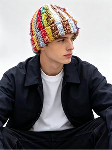 Nouveaux Bonnets en Crochet Faits Main pour Femmes, Mode 2025, Chapeaux d'Hiver Jacquard - Product Image 3
