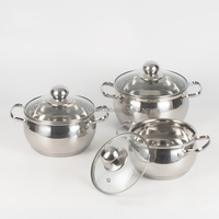 Batterie De Cuisine En Acier Inoxydable En Stock, Ensemble De 10 Pièces, Marché De L'asie Du Sud-Est, Pot De Base Au Gaz, Casserole Et Poeles De Cuisine En Métal