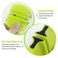 Mini aiguiseur de couteau portable 2-en-1 Butterfly pour l'extérieur, en acier tungstène et céramique, pour un aiguisage efficace des couteaux, couleur rouge et verte