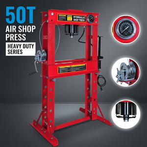 <span class=keywords><strong>Presse</strong></span> d'atelier pneumatique <span class=keywords><strong>hydraulique</strong></span> 50 tonnes 50T, <span class=keywords><strong>presse</strong></span> à châssis en H avec manomètre pour réparation <span class=keywords><strong>de</strong></span> camions et travaux en <span class=keywords><strong>garage</strong></span> - Product Image 1