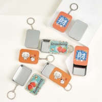 Boîte à baume en métal, mini boîte de rangement à l'épreuve des enfants pour médicaments, bonbons, baume à lèvres, cosmétiques solides, étui en métal argenté pour bijoux