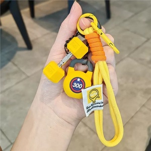 2026 Sport Lovers Decoration Handmade <b>Braided</b> Phone Strap Women Fashion Sport Backpack Charms Cute Dumbbel Keychain for Girls - Product Image 2