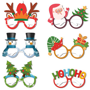 Christmas Themed 3D Paper <strong>Glasses</strong> for Child for Graduation <strong>Party</strong> &amp; Back to School Decorations - Product Image 2