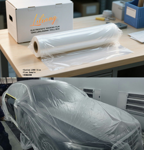 Film de masquage en PEHD pour <span class=keywords><strong>carrosserie</strong></span> automobile, <span class=keywords><strong>protection</strong></span> contre les projections de peinture, rouleau de bâche plastique pour rénovation automobile 4,8m x 100m – En stock - Product Image 1